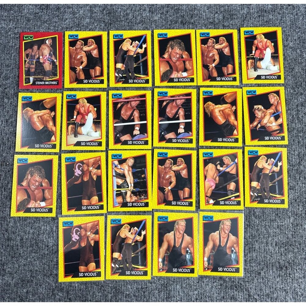 WCW 1991 Sid Vicious Trading Card Set